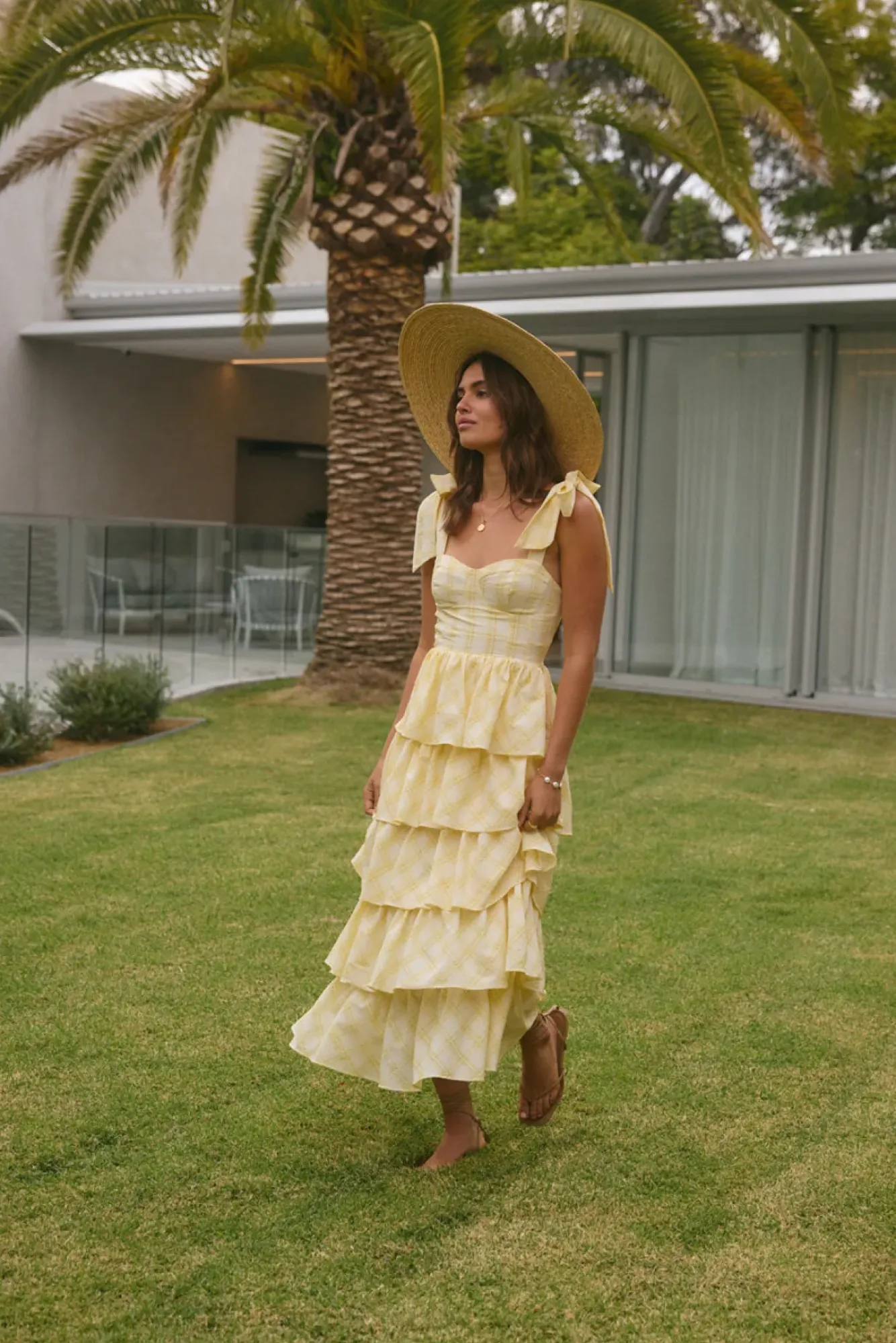 Vacation Dresses|Brunch Dresses>SOFIE THE LABEL Dalia Maxi Dress Yellow