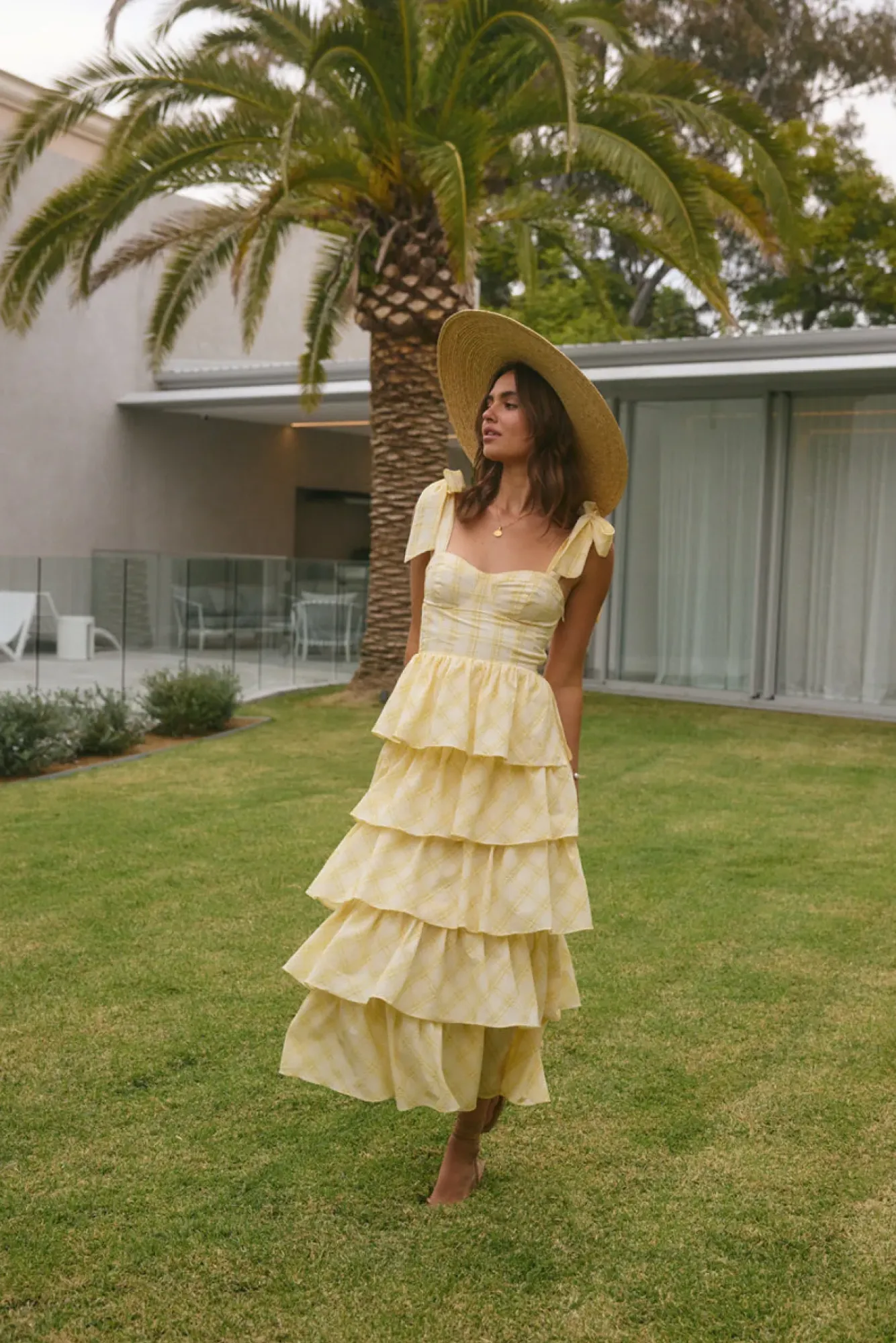 Vacation Dresses|Brunch Dresses>SOFIE THE LABEL Dalia Maxi Dress Yellow