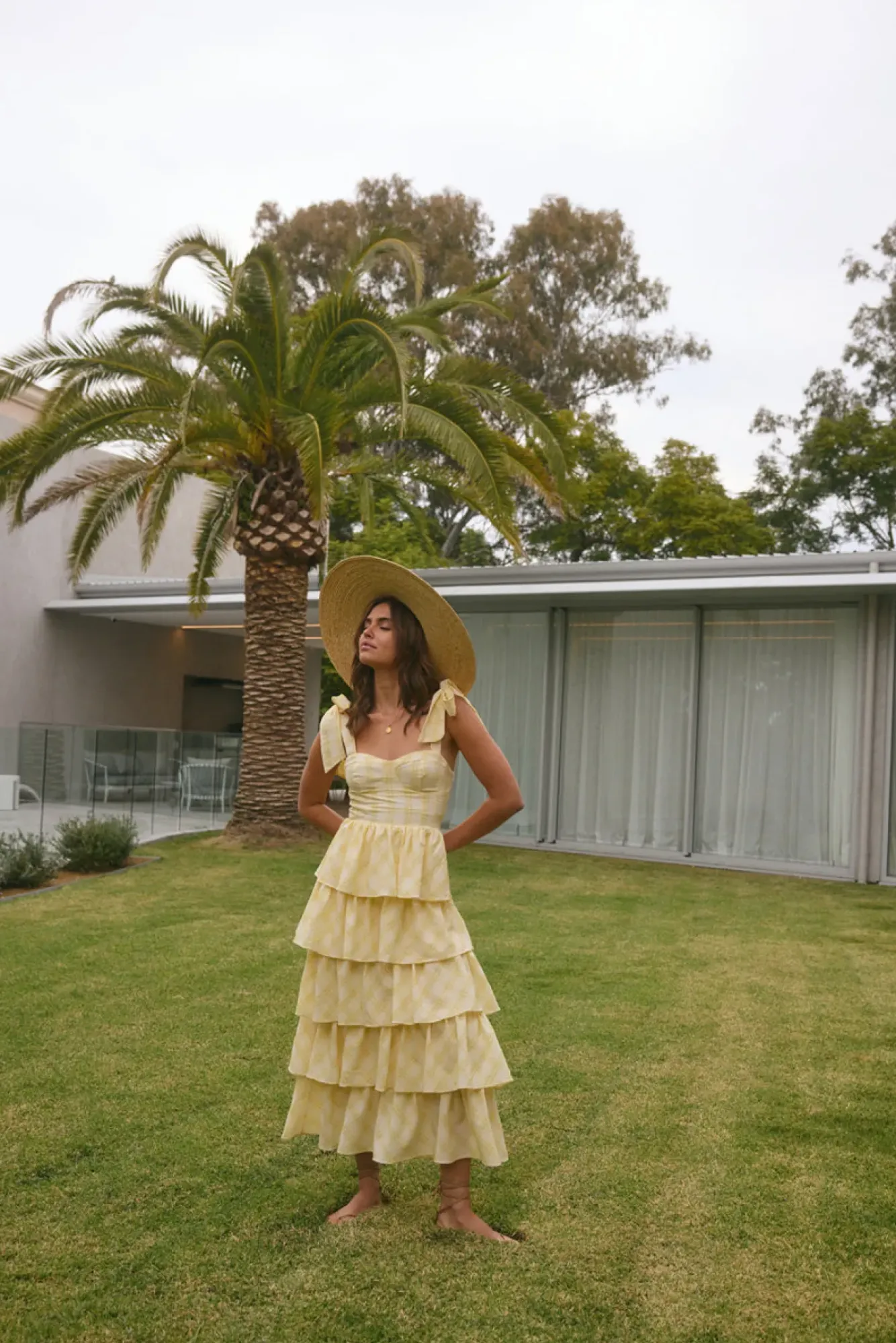 Vacation Dresses|Brunch Dresses>SOFIE THE LABEL Dalia Maxi Dress Yellow