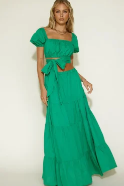 Cropped|Skirt And Top Sets>Hello Molly Dance Along Set Green