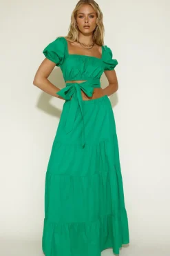 Cropped|Skirt And Top Sets>Hello Molly Dance Along Set Green