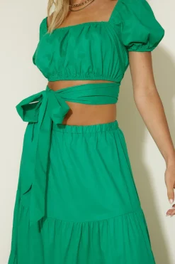 Cropped|Skirt And Top Sets>Hello Molly Dance Along Set Green