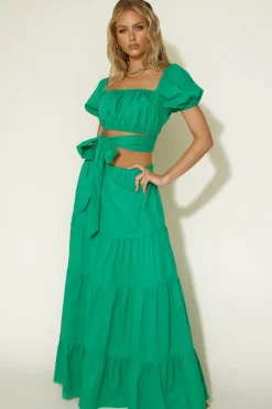 Cropped|Skirt And Top Sets>Hello Molly Dance Along Set Green