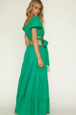 Cropped|Skirt And Top Sets>Hello Molly Dance Along Set Green