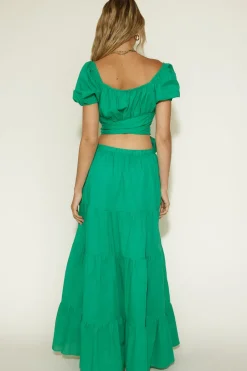 Cropped|Skirt And Top Sets>Hello Molly Dance Along Set Green