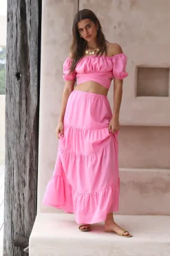 Skirt And Top Sets>Hello Molly Dance Along Set Pink