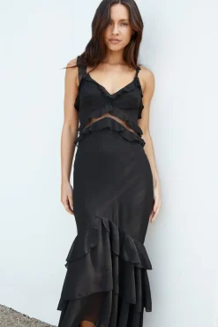 Cocktail Dresses|Date Night Dresses>Hello Molly Dance Away Maxi Dress Black