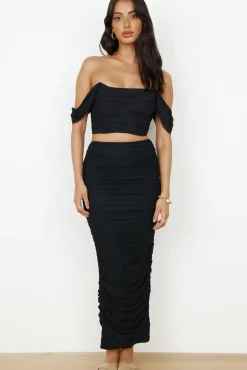 Cropped>Hello Molly Dance Darling Crop Top Black