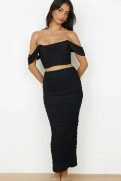 Cropped>Hello Molly Dance Darling Crop Top Black