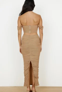 Skirts|Skirt And Top Sets>Hello Molly Dance Darling Maxi Skirt Beige