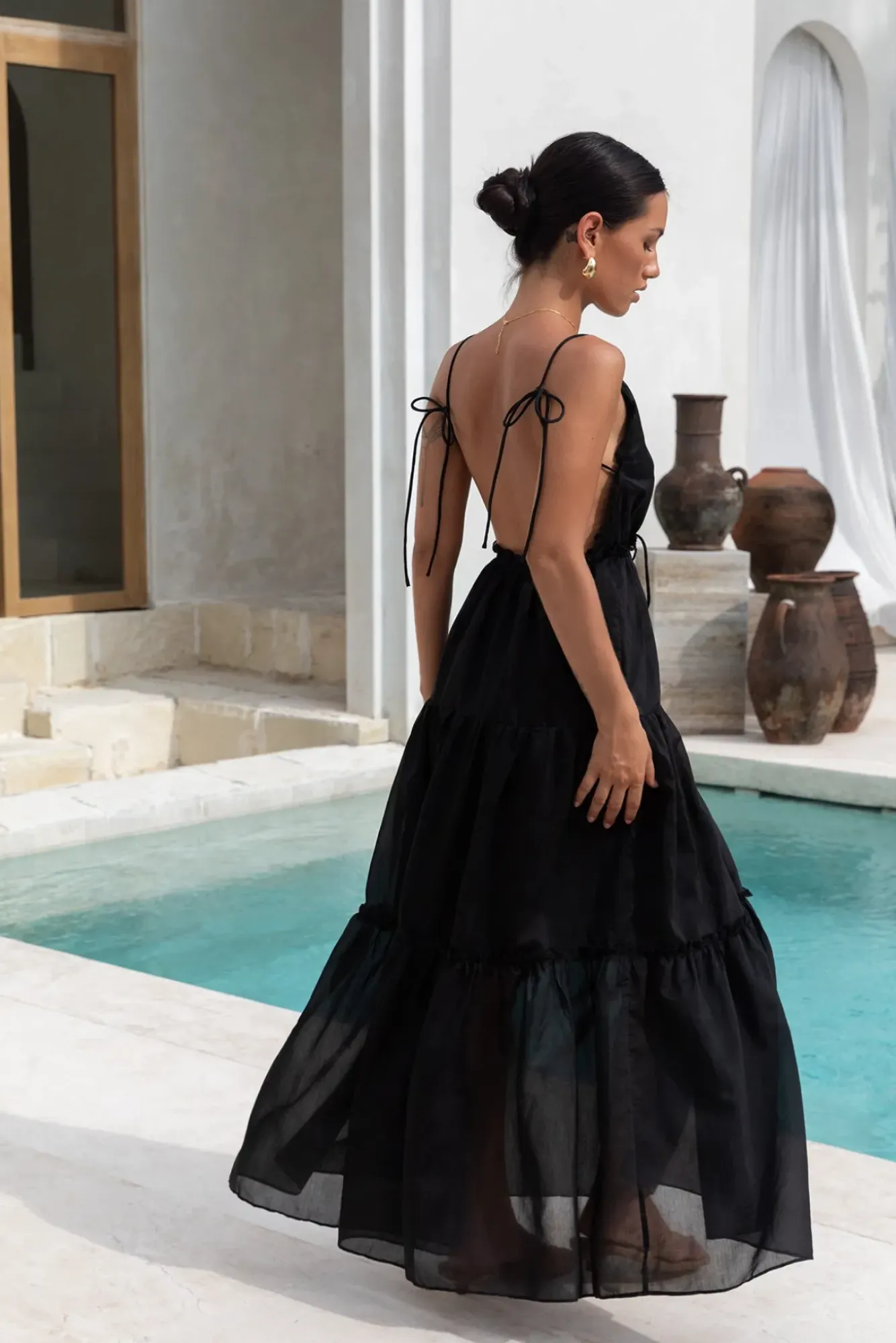 Vacation Dresses|Spring Break Dresses>Hello Molly Dance In The Dark Halter Maxi Dress Black
