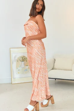 Vacation Dresses|Spring Break Dresses>Hello Molly Dance With Me Maxi Dress Orange