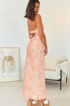 Vacation Dresses|Spring Break Dresses>Hello Molly Dance With Me Maxi Dress Orange