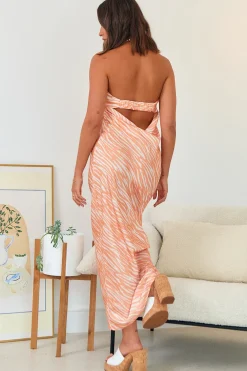 Vacation Dresses|Spring Break Dresses>Hello Molly Dance With Me Maxi Dress Orange