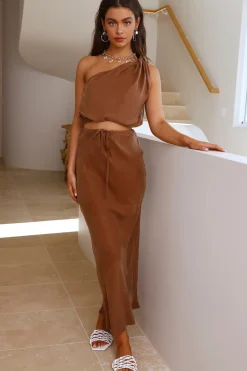 Skirts|Skirt And Top Sets>Hello Molly Dandelion Dreaming Skirt Brown