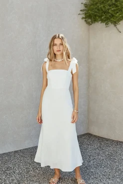 Vacation Dresses|Brunch Dresses>Hello Molly Daphne Maxi Dress White