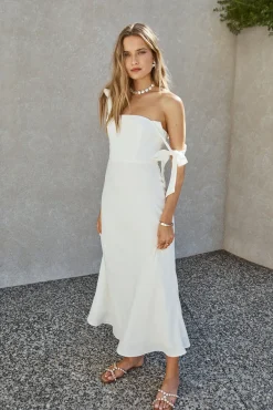 Vacation Dresses|Brunch Dresses>Hello Molly Daphne Maxi Dress White