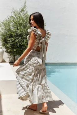 Wedding Guest Dresses|Cocktail Dresses>SOFIE THE LABEL Dawn Dreamer Maxi Dress Ivory