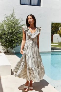 Wedding Guest Dresses|Cocktail Dresses>SOFIE THE LABEL Dawn Dreamer Maxi Dress Ivory