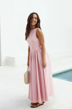 Summer Dresses|Vacation Dresses>Hello Molly Dawn’s Embrace Maxi Dress Pink