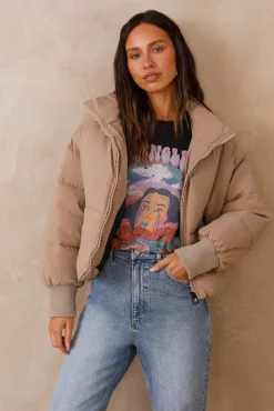 Jackets|Long Sleeve>Hello Molly Day After Jacket Beige