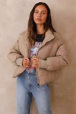Jackets|Long Sleeve>Hello Molly Day After Jacket Beige