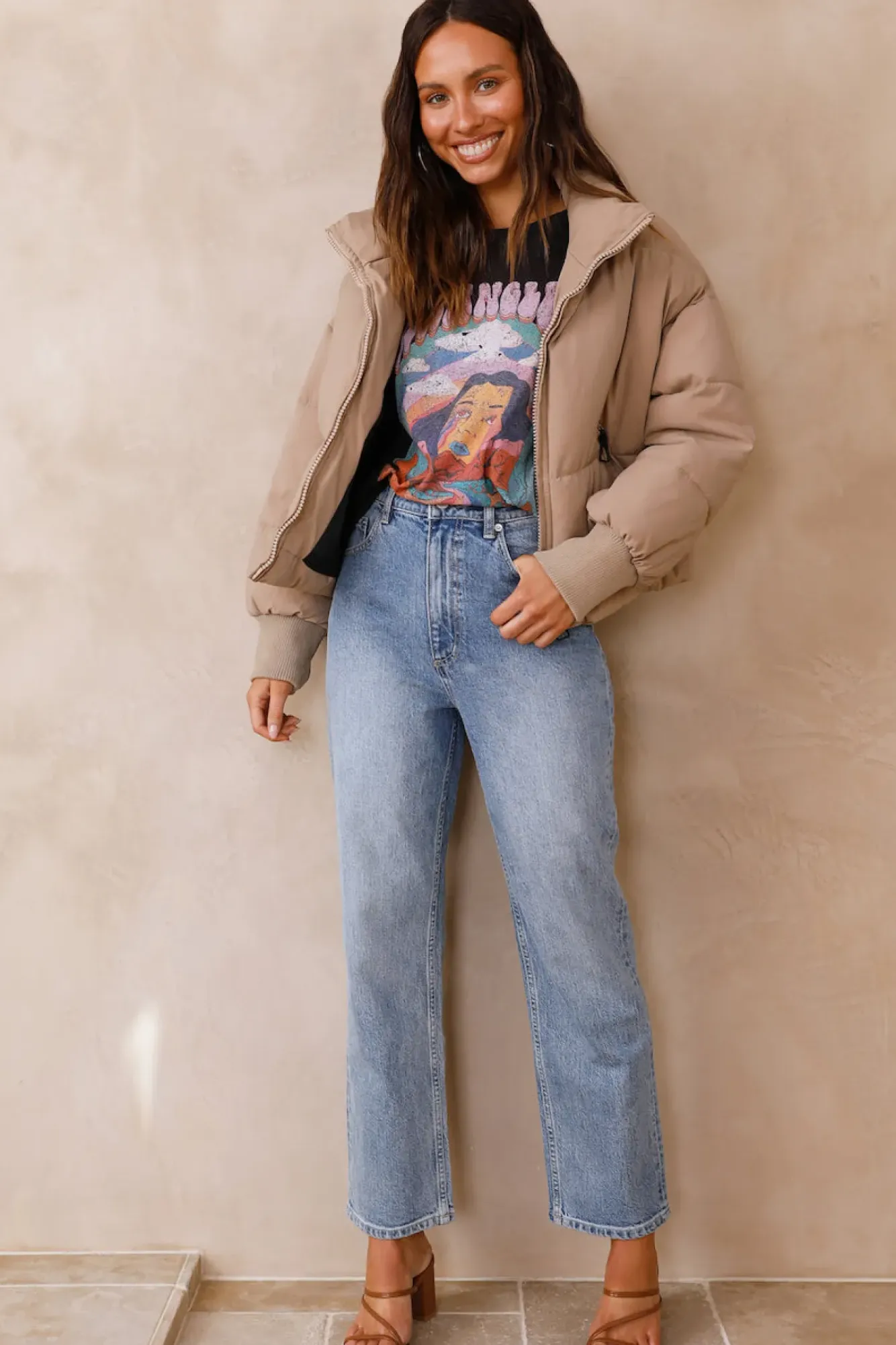 Jackets|Long Sleeve>Hello Molly Day After Jacket Beige