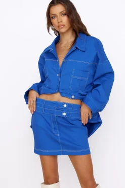 Shirts|Long Sleeve>Hello Molly Day at Paradise Top Denim