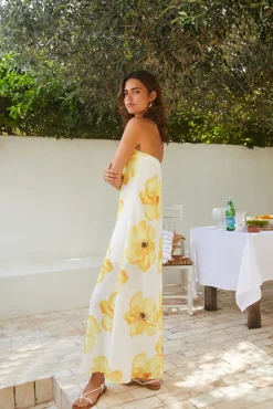 Wedding Guest Dresses|Vacation Dresses>Hello Molly Daydream Daze Strapless Maxi Dress Print