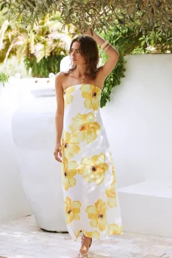 Wedding Guest Dresses|Vacation Dresses>Hello Molly Daydream Daze Strapless Maxi Dress Print