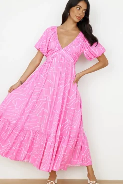 Vacation Dresses|Spring Break Dresses>Hello Molly Daydreamer Maxi Dress in Pink