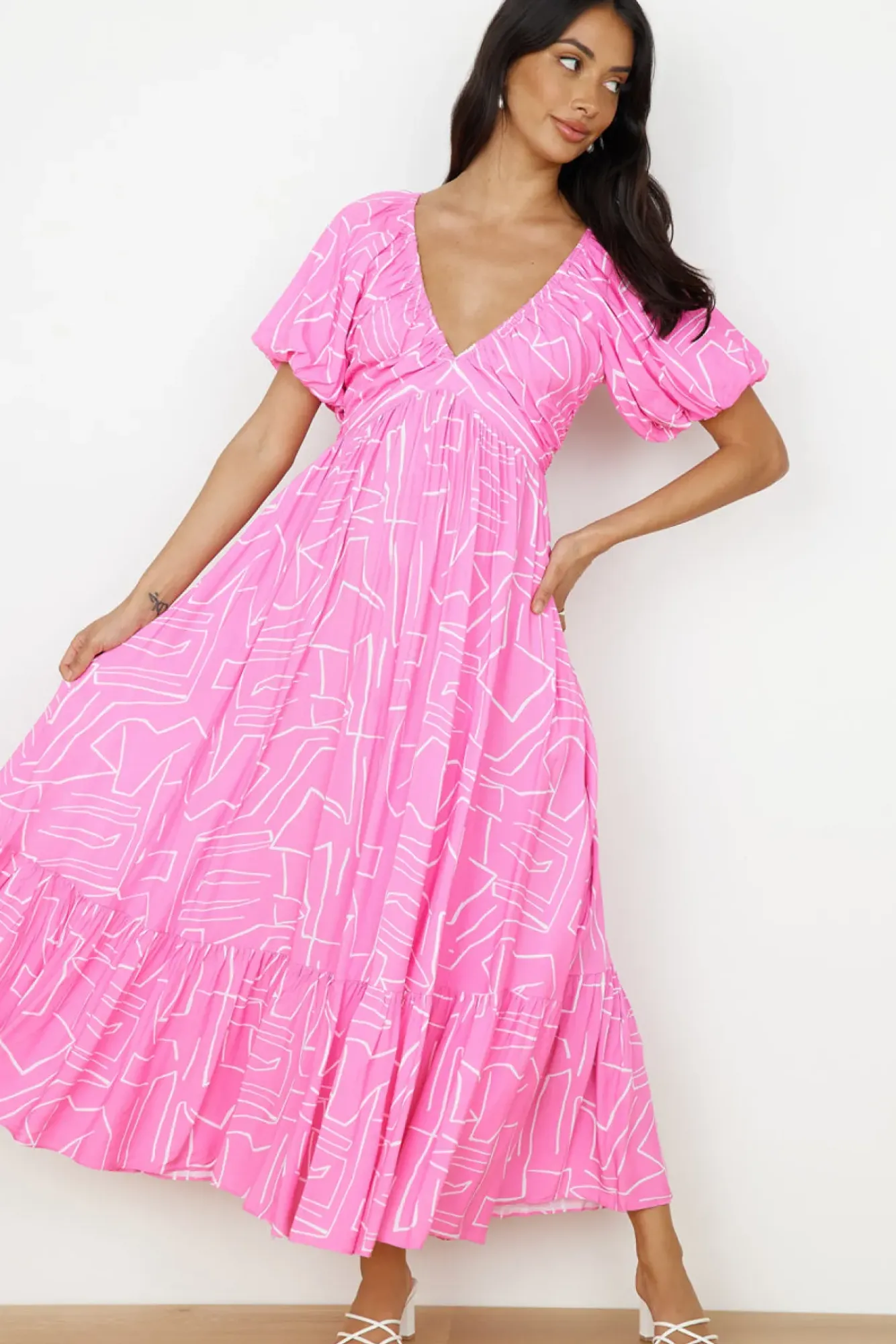 Vacation Dresses|Spring Break Dresses>Hello Molly Daydreamer Maxi Dress in Pink