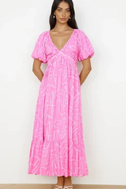 Vacation Dresses|Spring Break Dresses>Hello Molly Daydreamer Maxi Dress in Pink