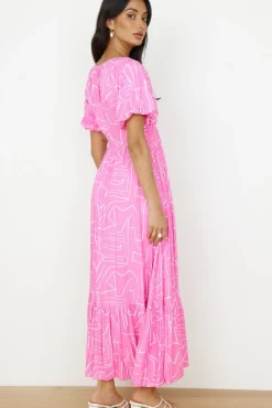 Vacation Dresses|Spring Break Dresses>Hello Molly Daydreamer Maxi Dress in Pink