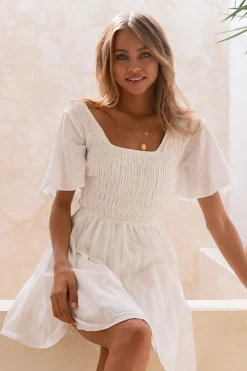 Spring Break Dresses|Casual Dresses>Hello Molly Days By The River Dress White