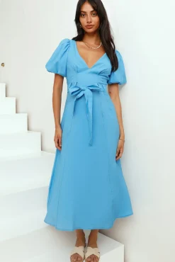 Spring Break Dresses|Casual Dresses>Hello Molly Days Far Away Midi Dress Blue