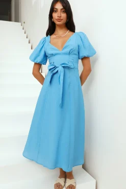 Spring Break Dresses|Casual Dresses>Hello Molly Days Far Away Midi Dress Blue