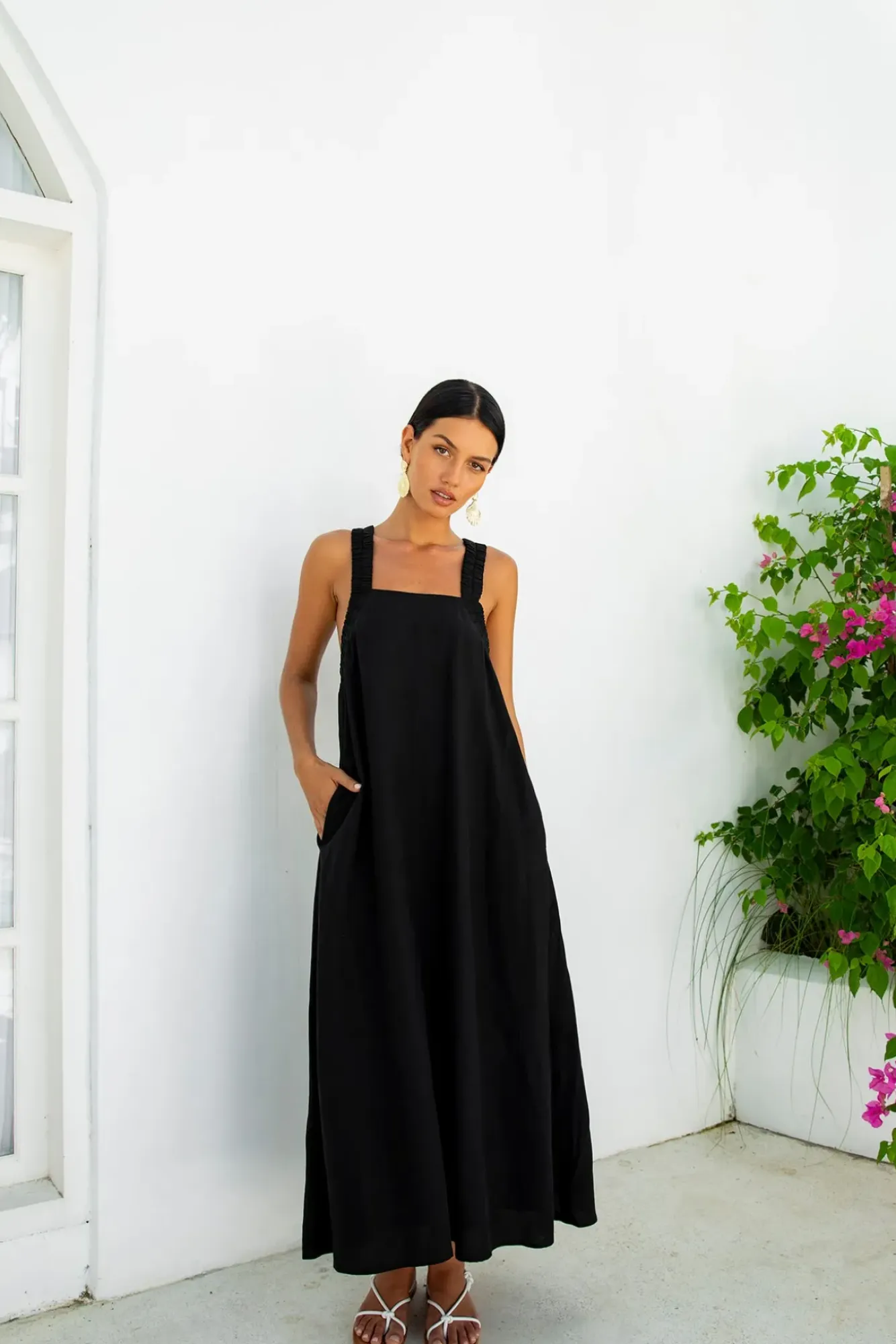 Vacation Dresses|Casual Dresses>Fortunate One Dear Eclipse Maxi Dress Black