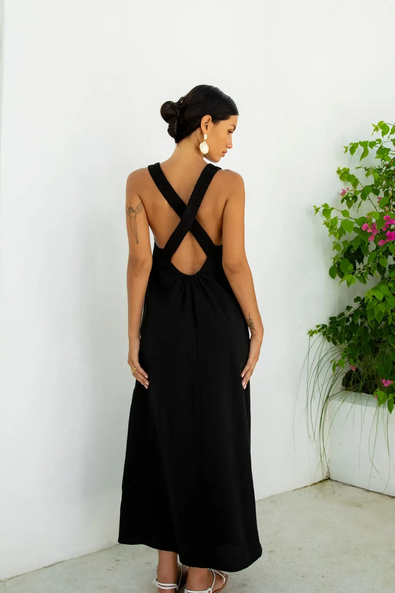 Vacation Dresses|Casual Dresses>Fortunate One Dear Eclipse Maxi Dress Black