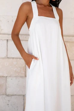 Vacation Dresses|Casual Dresses>Fortunate One Dear Eclipse Maxi Dress White