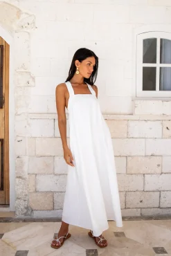 Vacation Dresses|Casual Dresses>Fortunate One Dear Eclipse Maxi Dress White