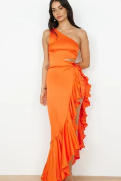Wedding Guest Dresses|Formal Dresses>Hello Molly DEAR EMILIA In My Glamour Satin Maxi Dress Red