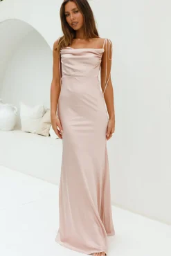 Wedding Guest Dresses|Formal Dresses>Hello Molly DEAR EMILIA Opulent Events Satin Maxi Dress Champagne