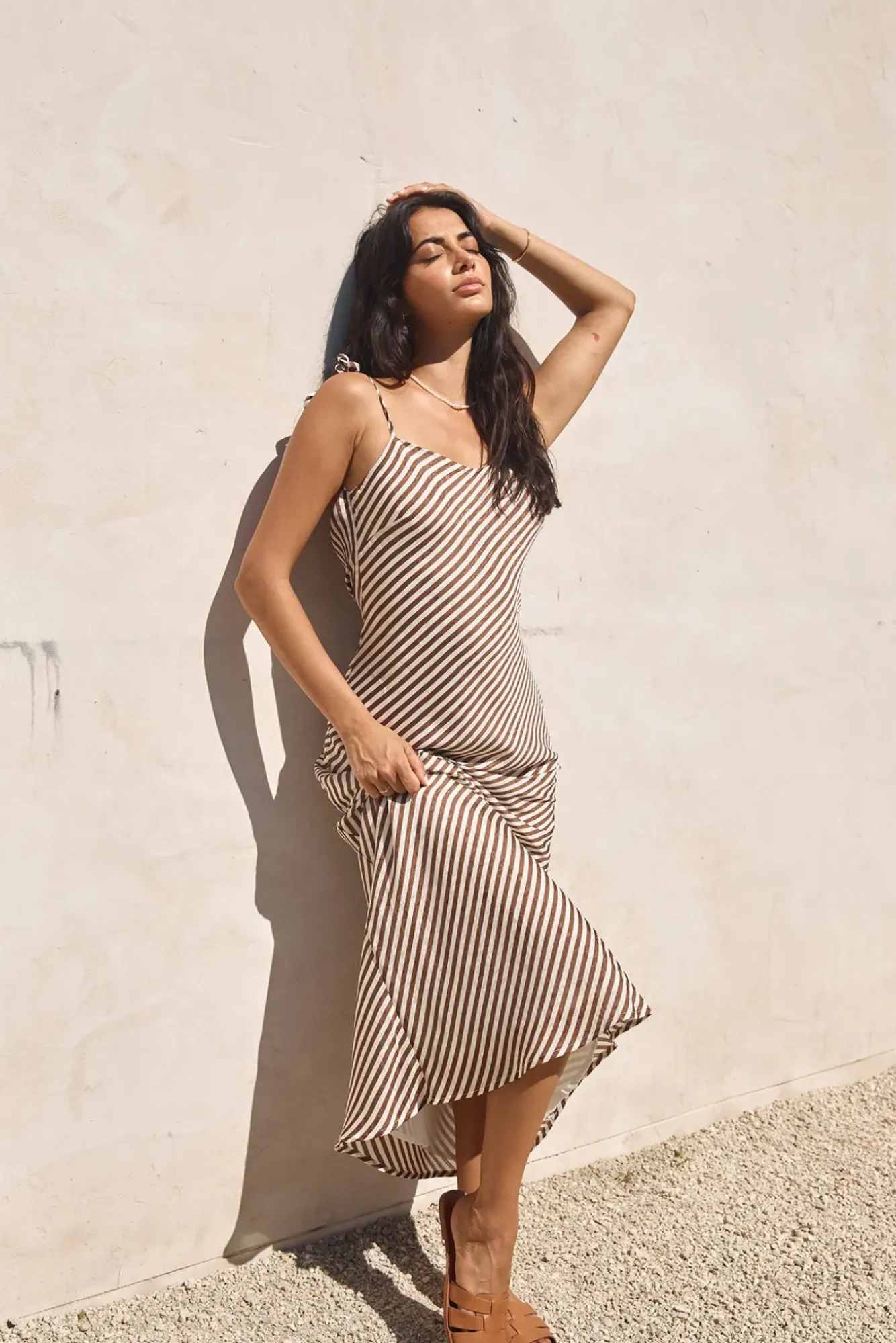 Vacation Dresses|Spring Break Dresses>Hello Molly Dedicated To You Maxi Dress Brown