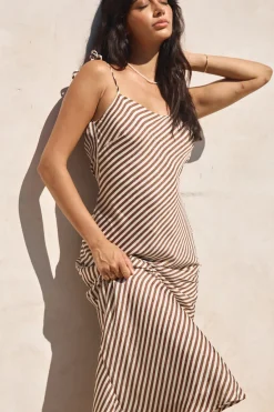 Vacation Dresses|Spring Break Dresses>Hello Molly Dedicated To You Maxi Dress Brown