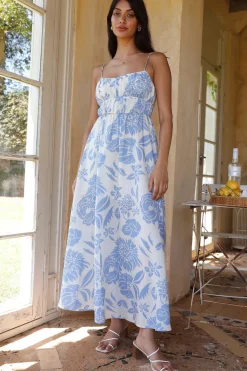 Spring Break Dresses|Bump Friendly>Hello Molly Deep Beliefs Maxi Dress Blue