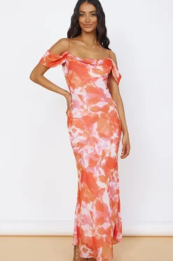 Wedding Guest Dresses|Cocktail Dresses>Hello Molly Deep Dawn Maxi Dress Pink