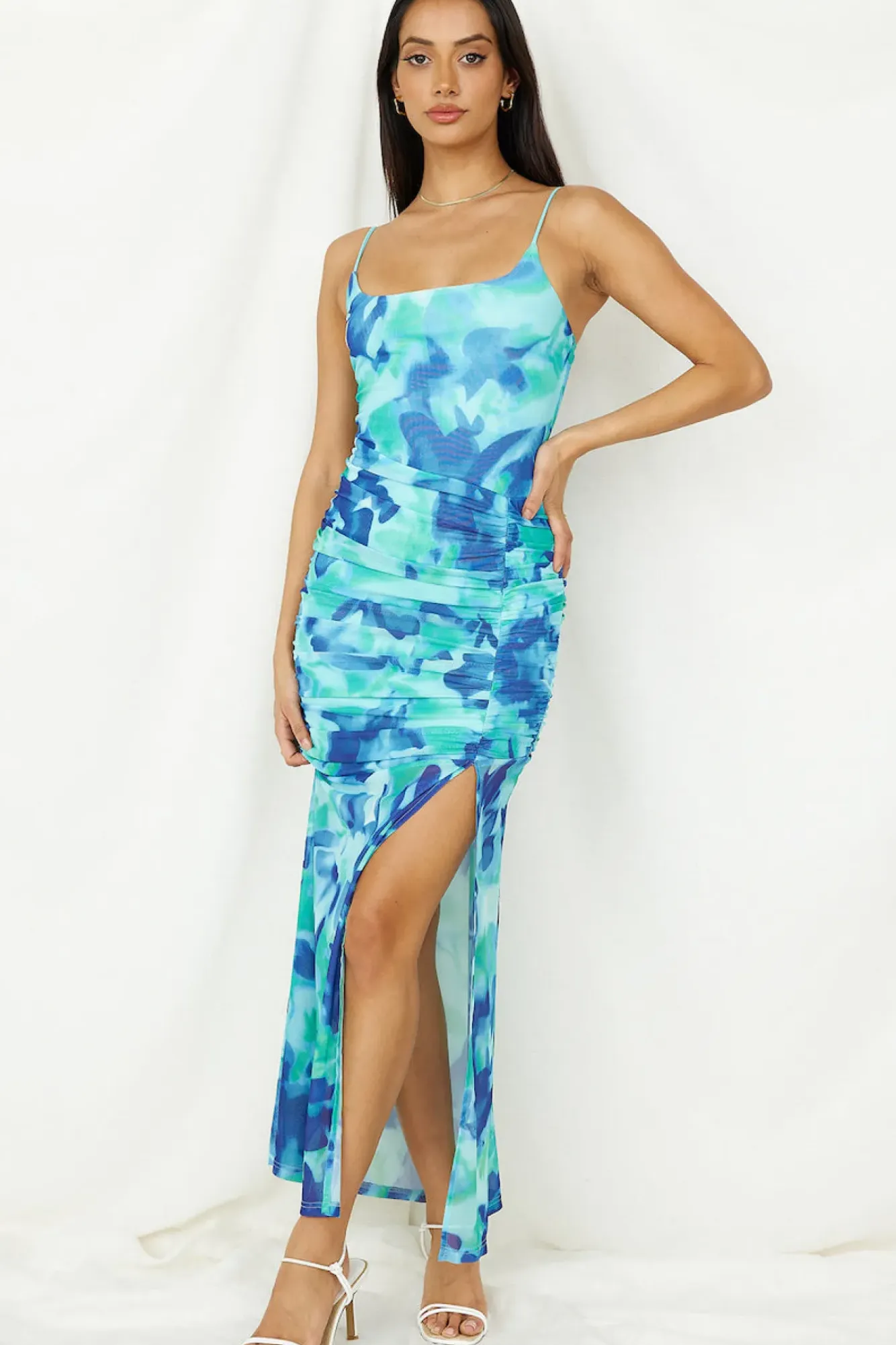 Wedding Guest Dresses|Cocktail Dresses>Hello Molly Deep Sea Dive Maxi Dress Blue