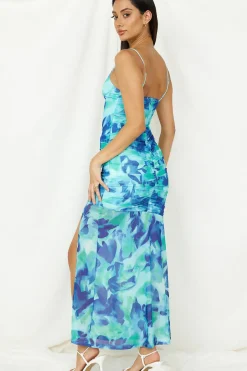 Wedding Guest Dresses|Cocktail Dresses>Hello Molly Deep Sea Dive Maxi Dress Blue