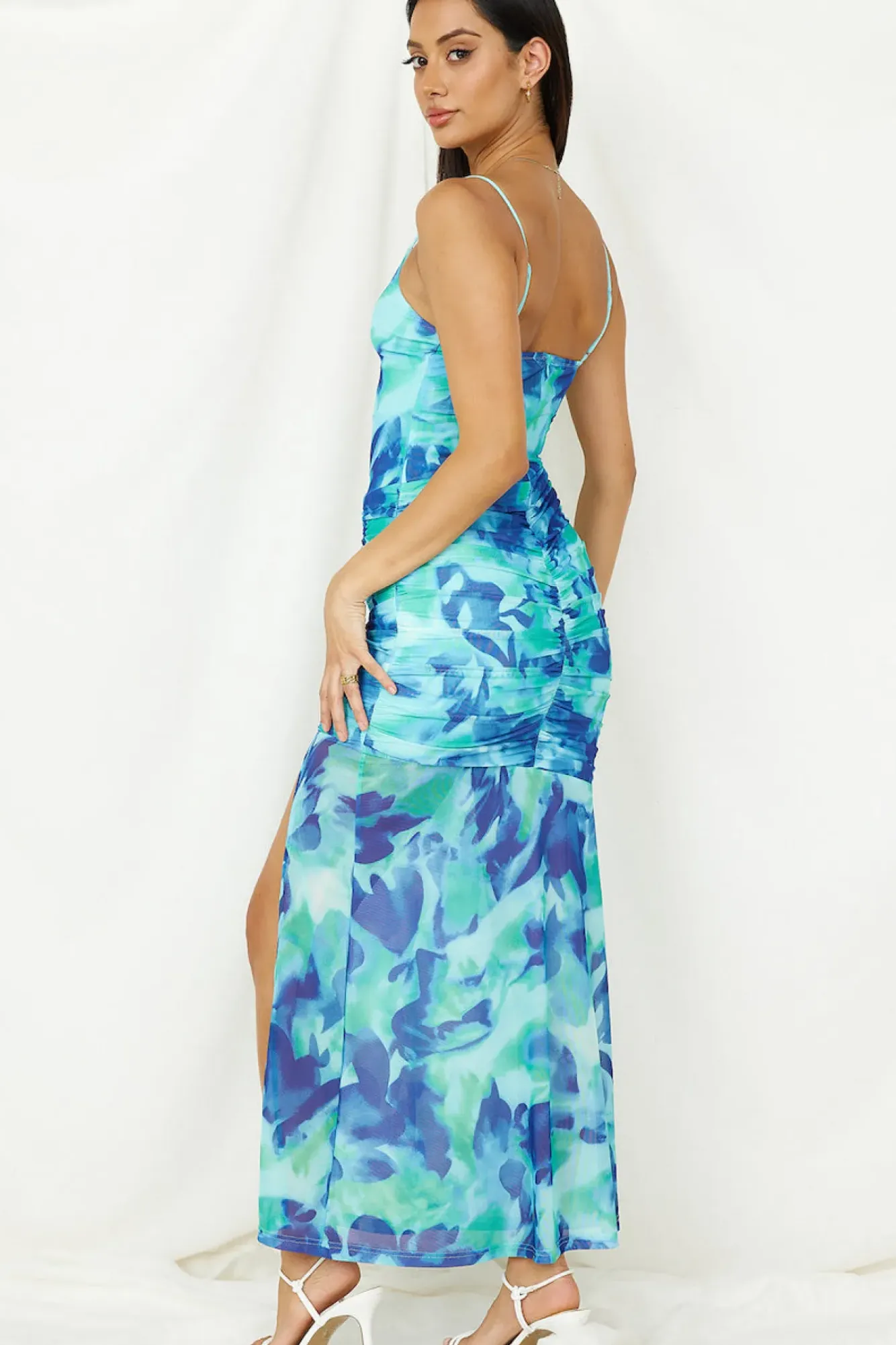 Wedding Guest Dresses|Cocktail Dresses>Hello Molly Deep Sea Dive Maxi Dress Blue